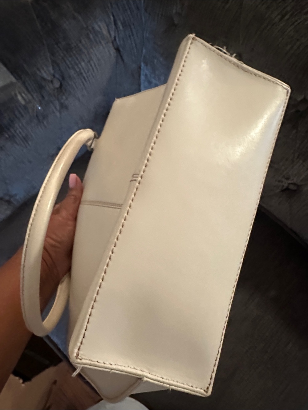 Wilsons Leather Cream Leather Tote - Picture 6 of 8